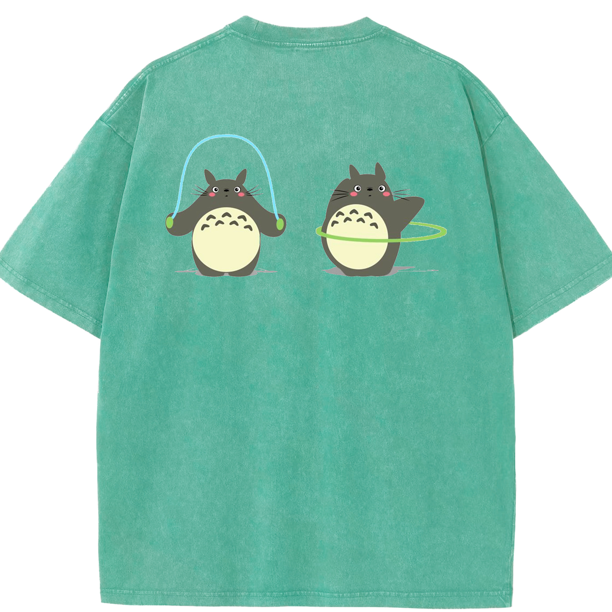 （画像用） となりのトトロ 草壁メイ 草壁サツキ My Neighbor Totoro Satsuki Kusakabe Mei Kusakabe 綿100% ヴィンテージ風 半袖Tシャツ（背面プリント）